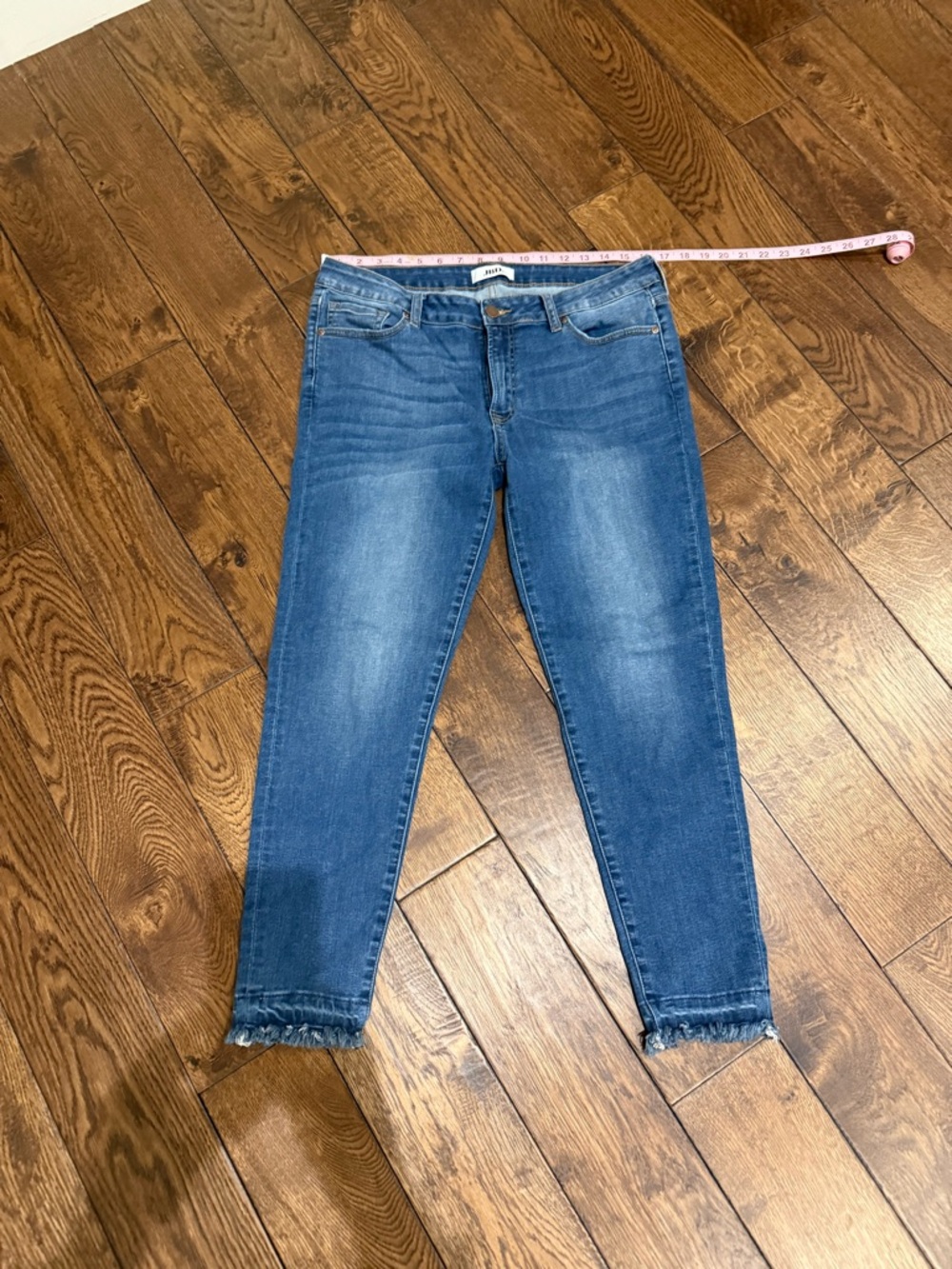 Just Black Blue Cropped Ankle Skinny Jeans